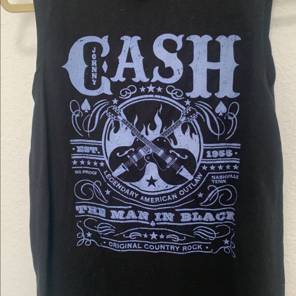 Zion Rootswear Johnny Cash Black Tank Top - Picture 2 of 6